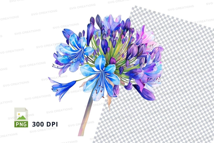 Blue Flower Clipart Image 20