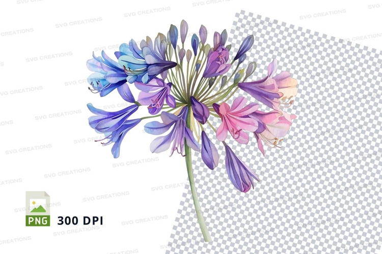 Blue Flower Clipart Image 2
