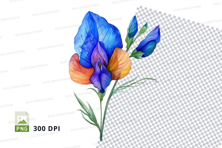 Blue Flower Clipart Image 19