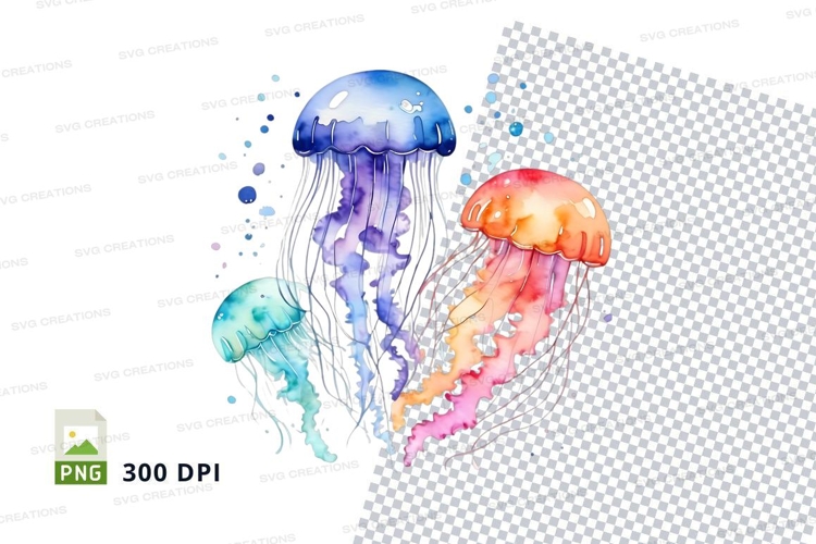 Colorful jellyfish illustration