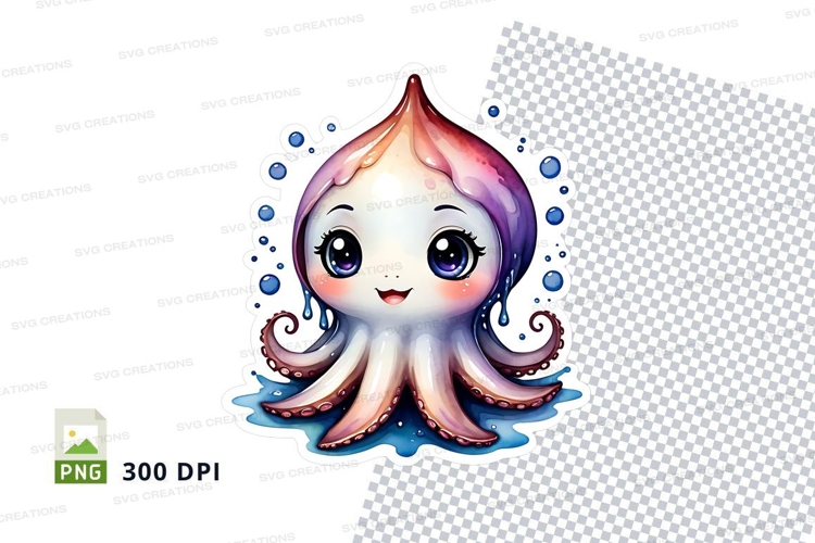 Cute octopus clipart