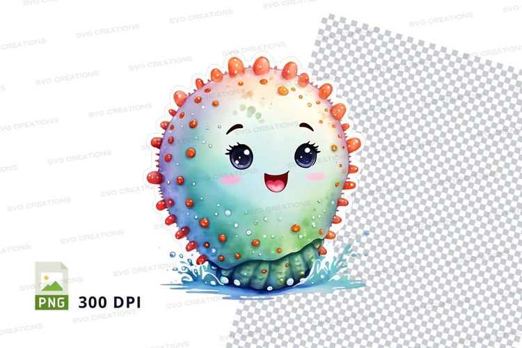 Rainbow virus clipart