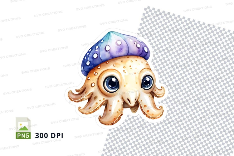 Whimsical octopus clipart