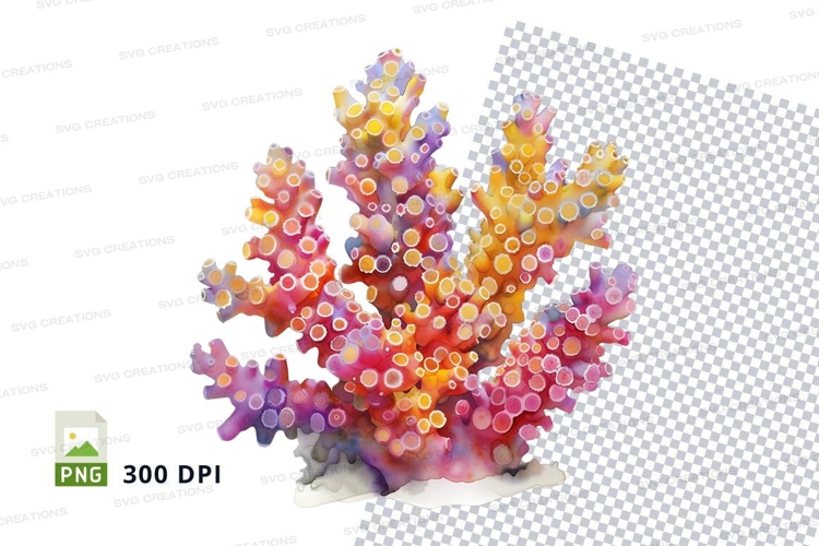 Colorful coral reef clipart