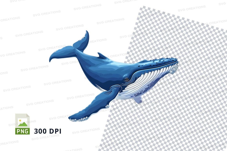 Blue whale clipart
