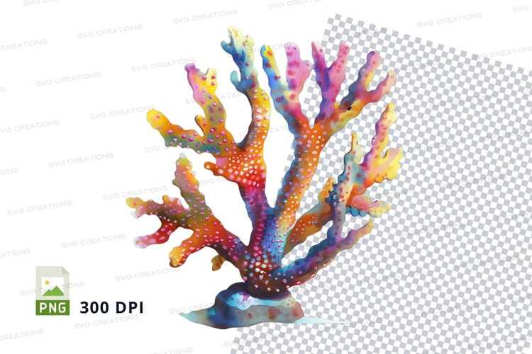 Colorful coral reef clipart