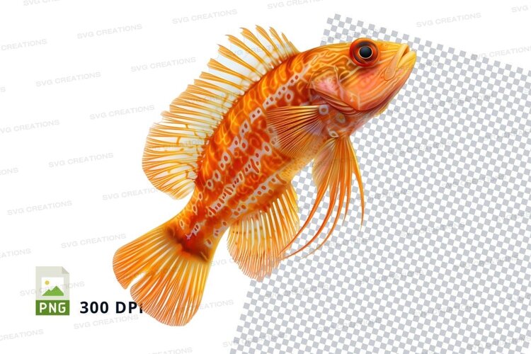 Orange spotted fish example image 1