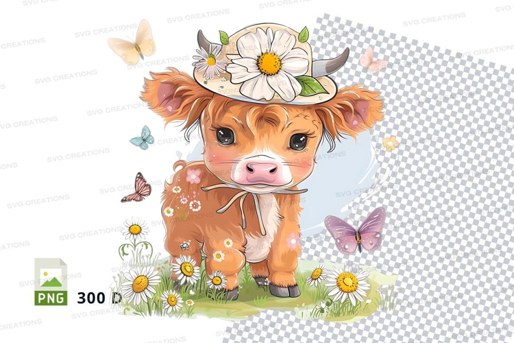 Adorable cow calf in a meadow