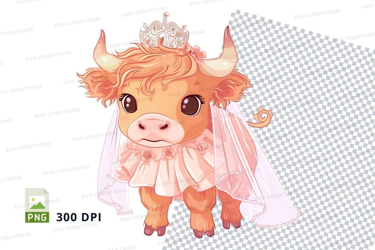 Princess cow clipart