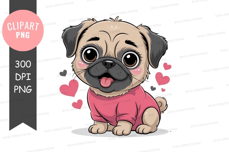 Pug Clipart Image 9