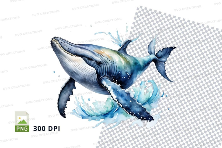 Leaping humpback whale