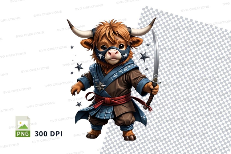 Adventurous highland cow