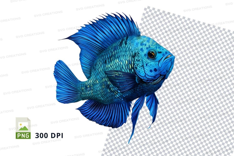 Blue betta fish