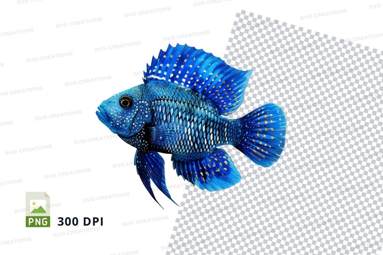 Vibrant blue fish