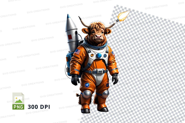 Astronaut highland cow