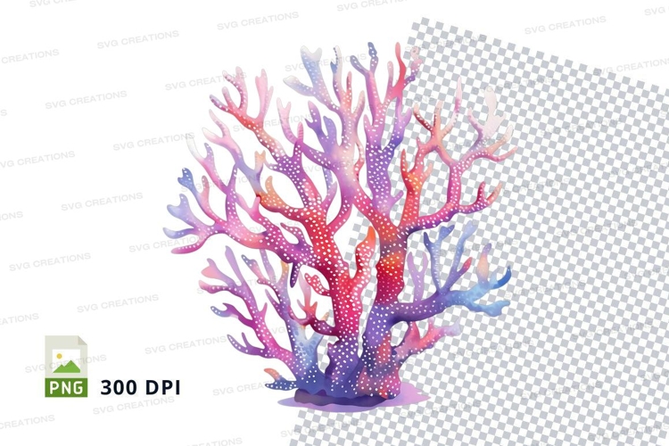 Colorful coral reef clipart