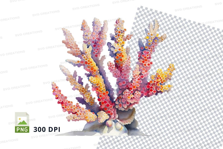 Colorful coral reef clipart