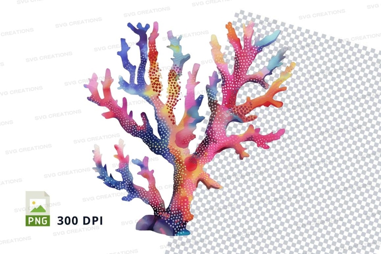 Colorful coral reef clipart