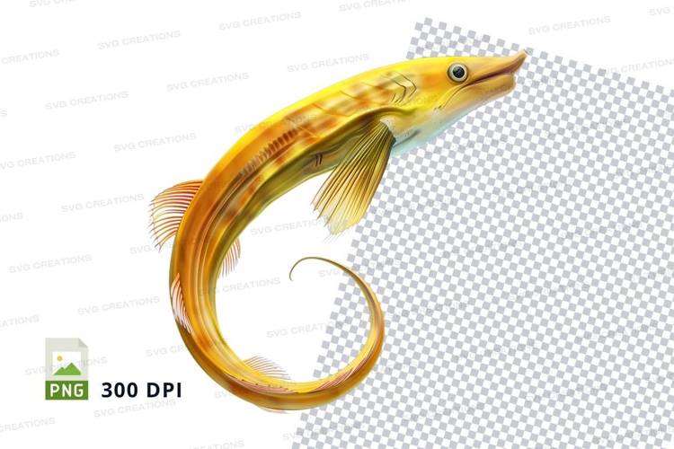Golden eel clipart