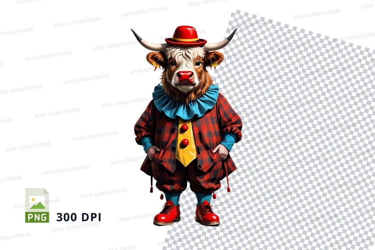 Whimsical cow clown
