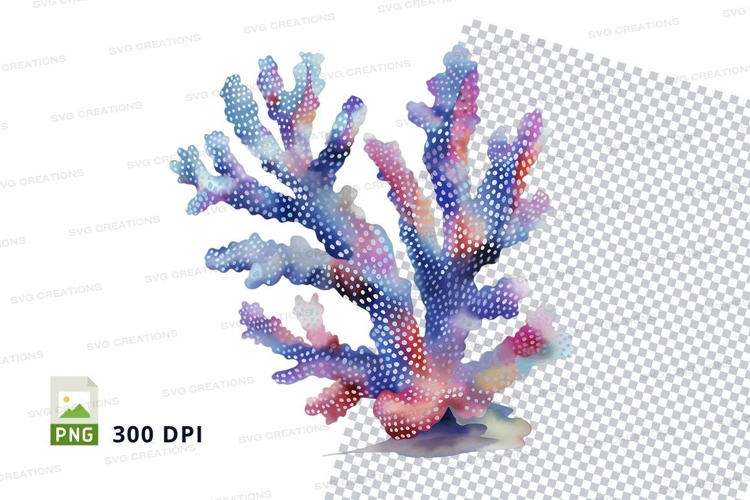 Colorful coral reef clipart
