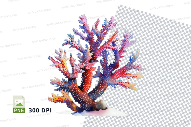 Colorful coral reef clipart