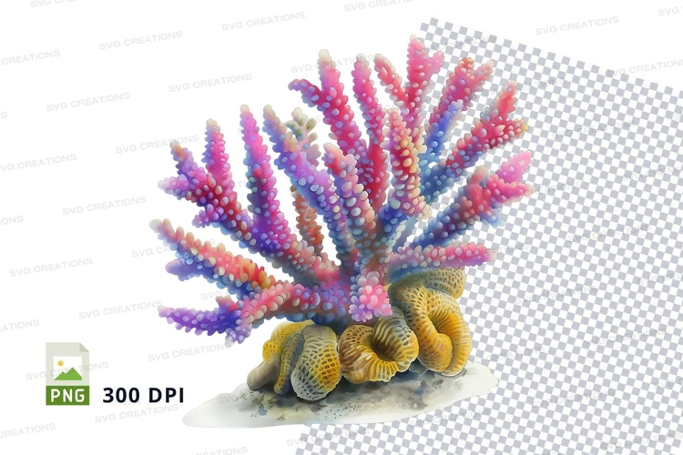 Colorful coral reef clipart
