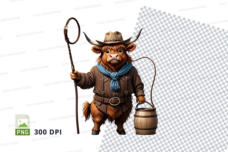 Cowboy bull clipart