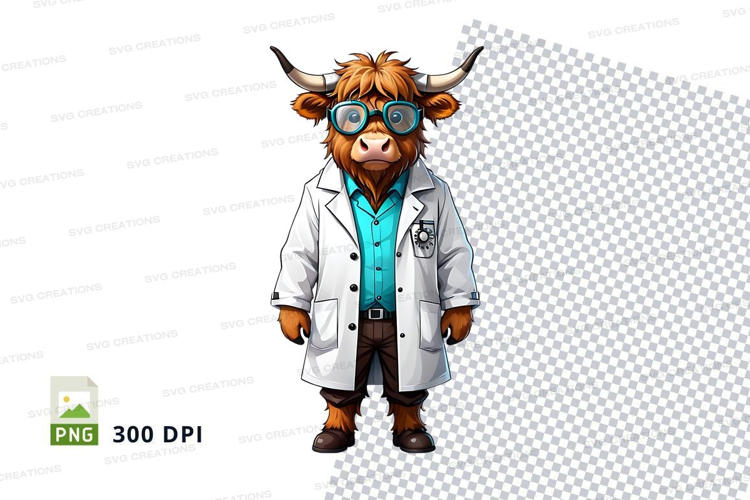 Steampunk cow scientist