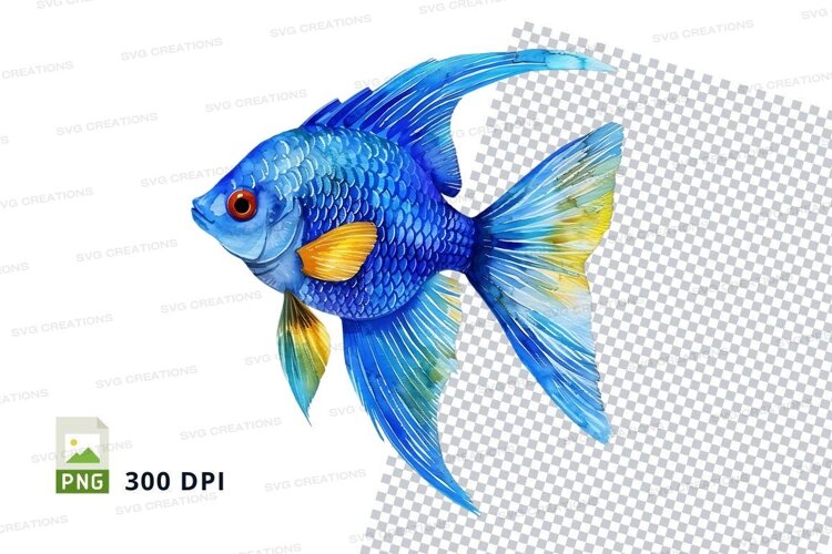 Blue betta fish example image 1