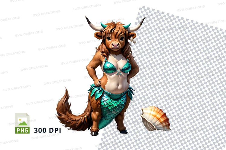 Mythical mermaid cow