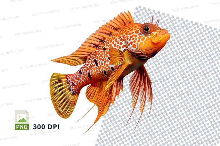 Vibrant orange fish