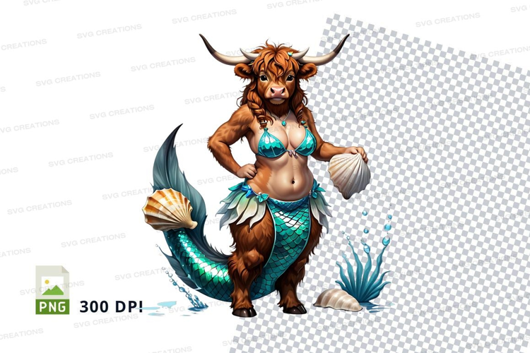 Mermaid highland cow
