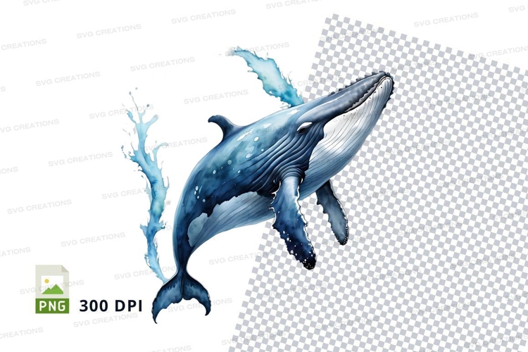 Leaping humpback whale