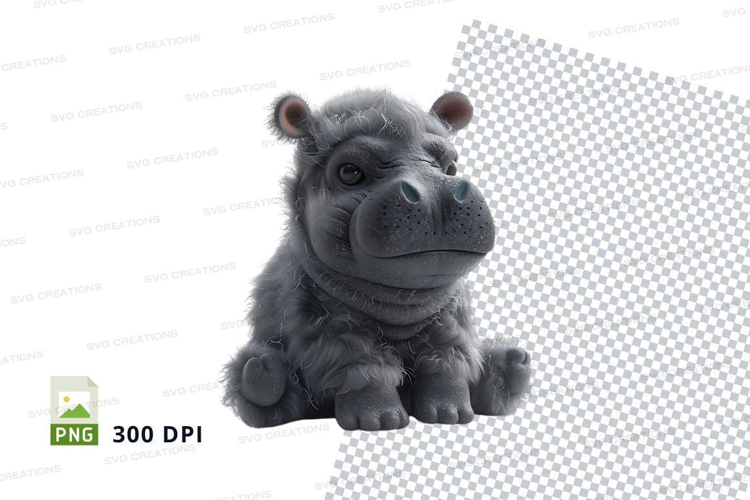 Cute hippo plush toy