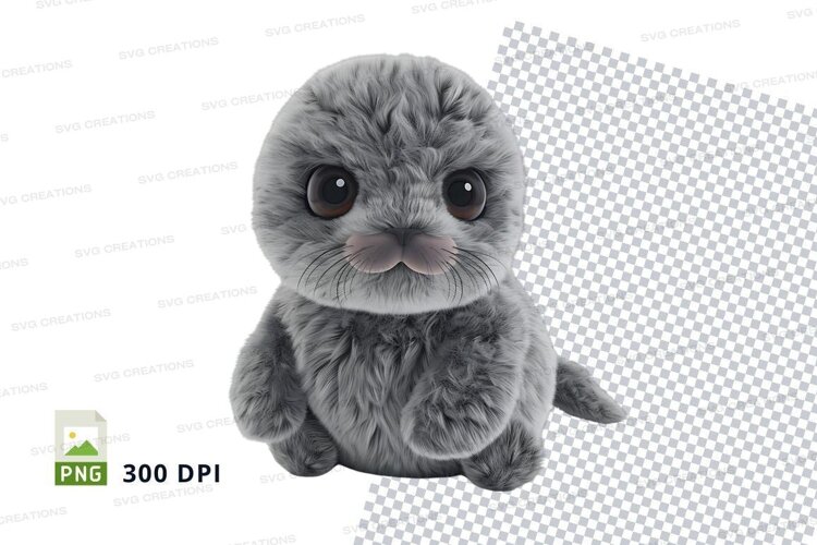 Cute seal plush toy example image 1