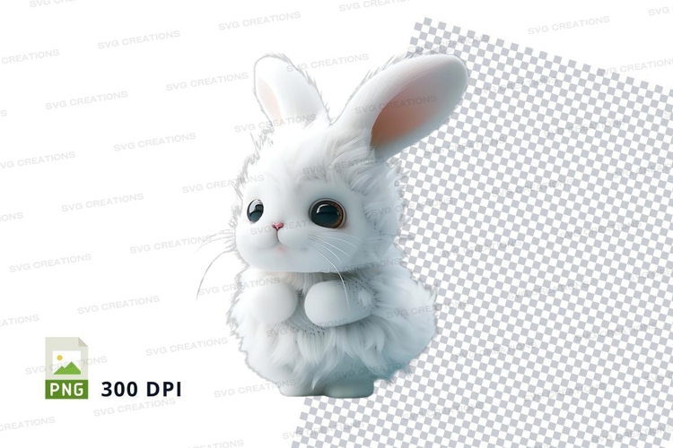 Cute white bunny rabbit