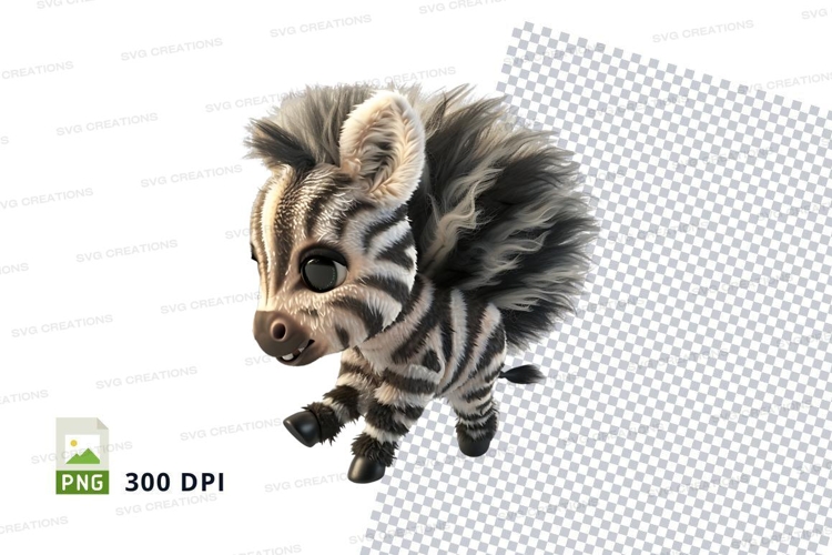 Cute baby zebra clipart