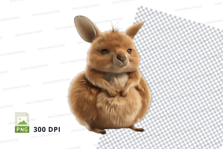 Cute baby kangaroo clipart