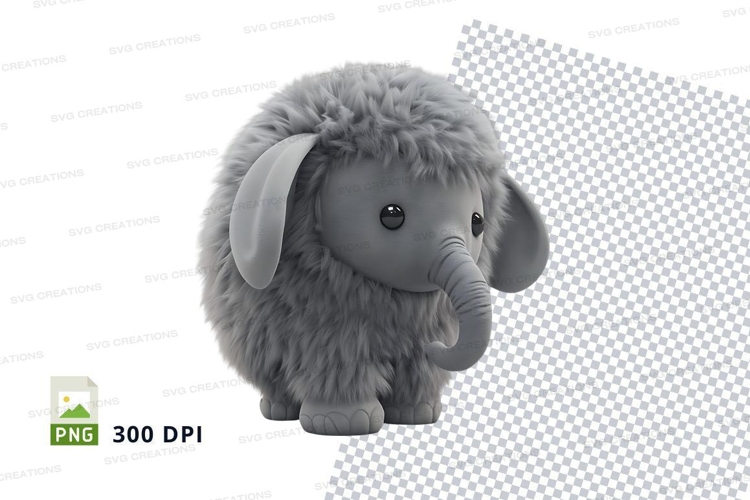 Cute gray elephant plush toy