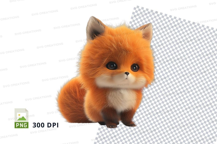 Cute red fox kit