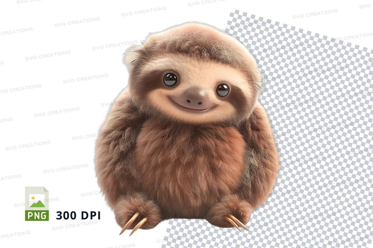 Cute Sloth Clipart Image 13