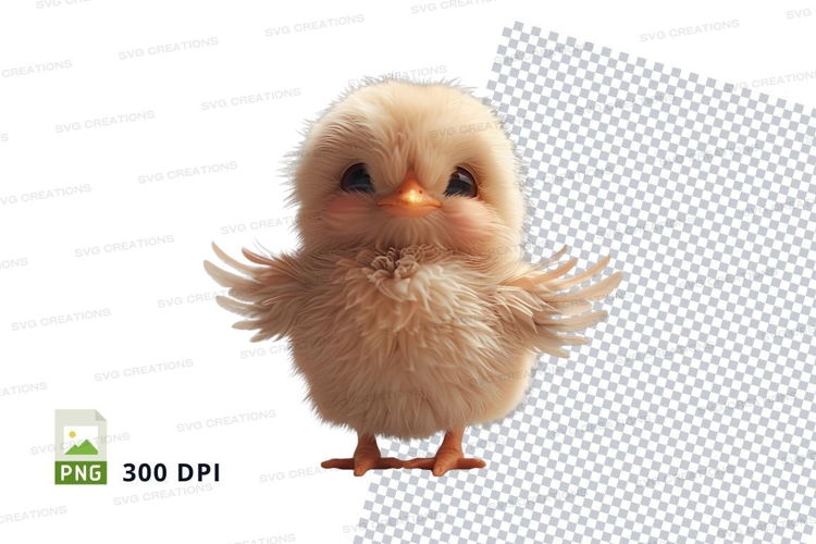 Adorable fluffy chick