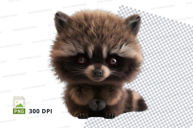 Cute raccoon clipart