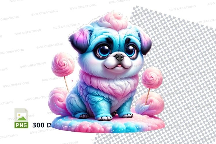 Cotton candy puppy example image 1