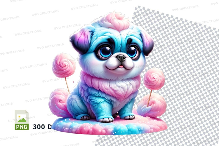 Cotton candy puppy