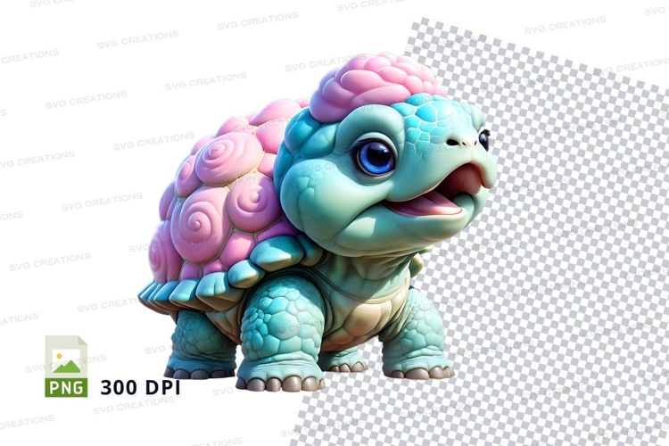 Cute Turtle Clipart Image 14