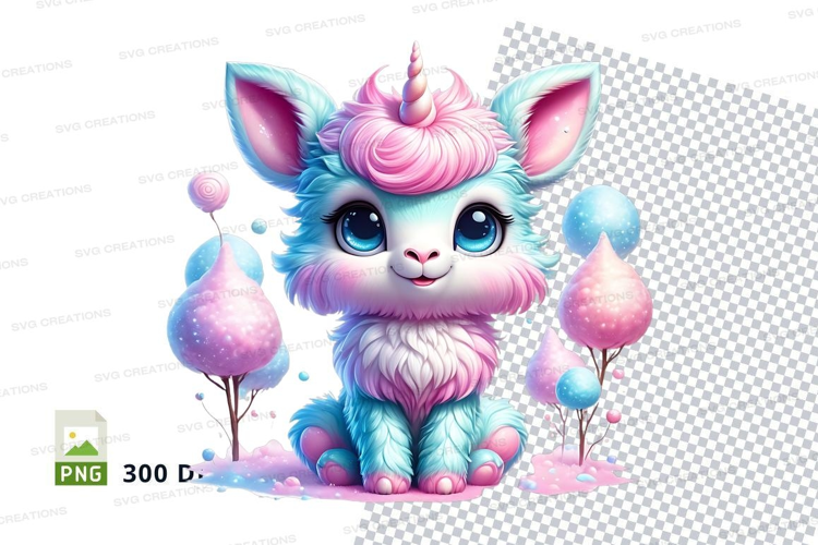 Magical unicorn kitten