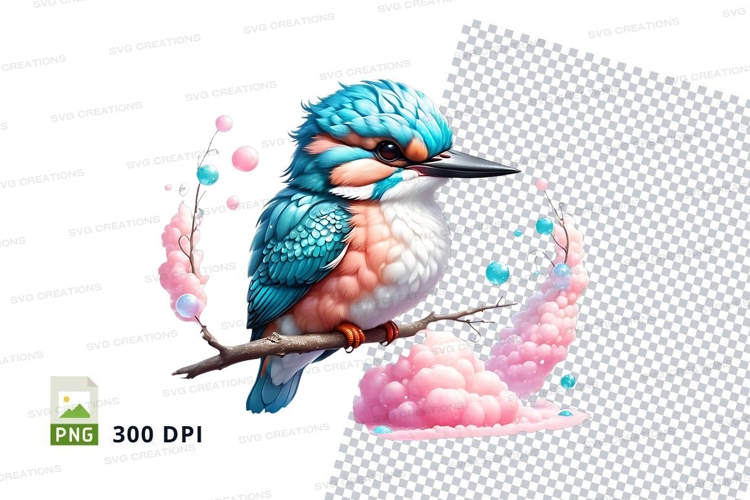 Colorful kingfisher bird