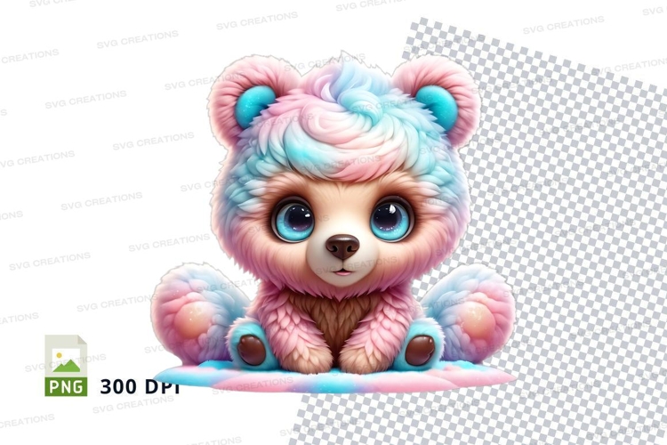 Colorful cartoon bear